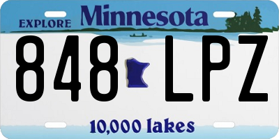 MN license plate 848LPZ