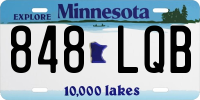 MN license plate 848LQB