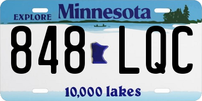 MN license plate 848LQC