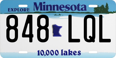 MN license plate 848LQL