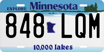 MN license plate 848LQM