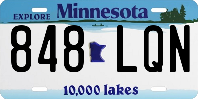 MN license plate 848LQN