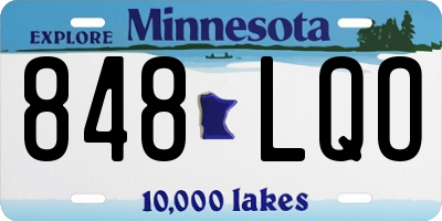 MN license plate 848LQO