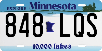 MN license plate 848LQS