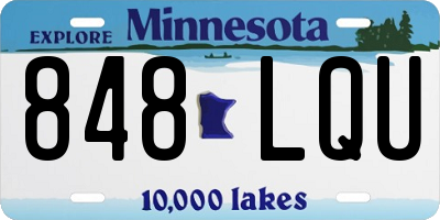 MN license plate 848LQU