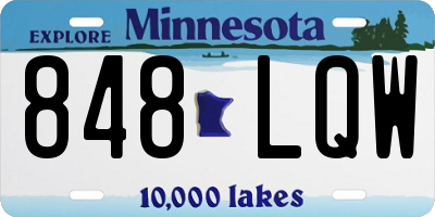 MN license plate 848LQW