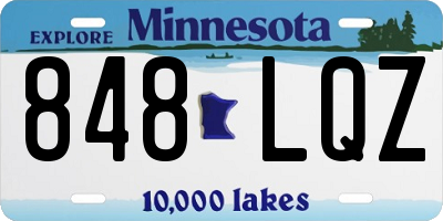 MN license plate 848LQZ