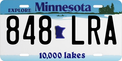 MN license plate 848LRA