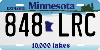 MN license plate 848LRC