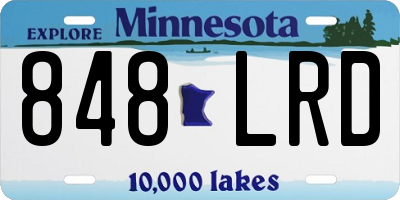 MN license plate 848LRD