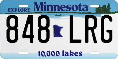 MN license plate 848LRG