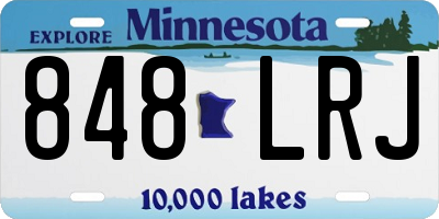 MN license plate 848LRJ