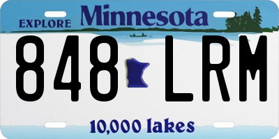 MN license plate 848LRM