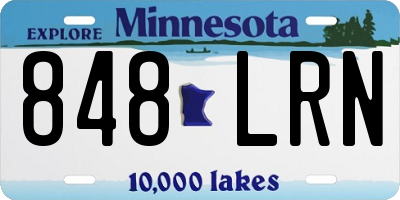 MN license plate 848LRN