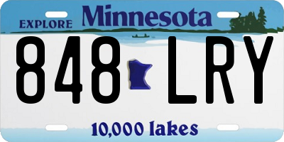 MN license plate 848LRY