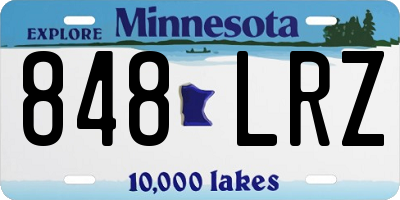 MN license plate 848LRZ