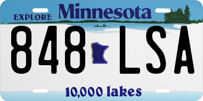 MN license plate 848LSA