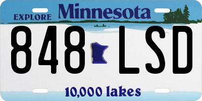 MN license plate 848LSD