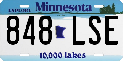 MN license plate 848LSE