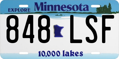 MN license plate 848LSF