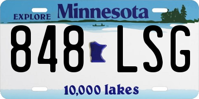 MN license plate 848LSG