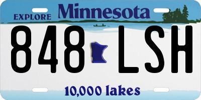 MN license plate 848LSH