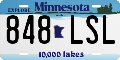 MN license plate 848LSL