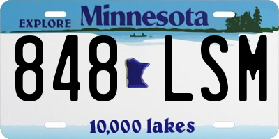 MN license plate 848LSM