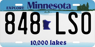 MN license plate 848LSO