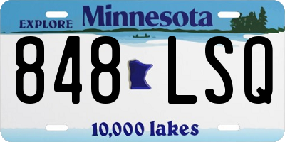 MN license plate 848LSQ