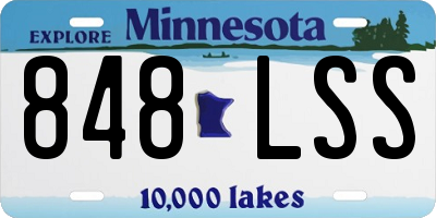 MN license plate 848LSS
