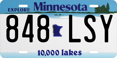 MN license plate 848LSY