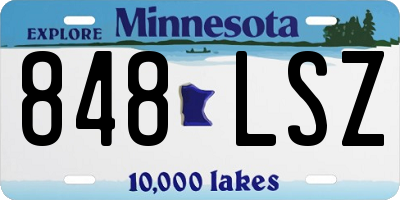 MN license plate 848LSZ