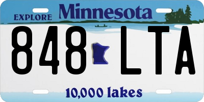 MN license plate 848LTA