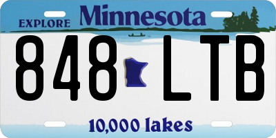 MN license plate 848LTB