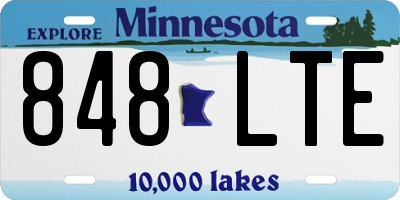 MN license plate 848LTE