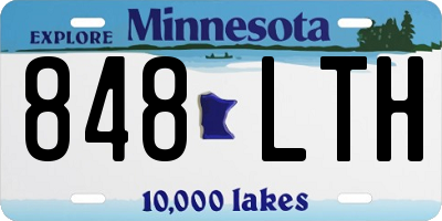 MN license plate 848LTH