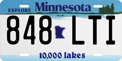 MN license plate 848LTI
