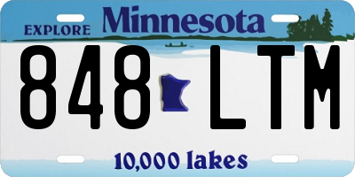 MN license plate 848LTM