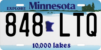 MN license plate 848LTQ