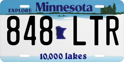 MN license plate 848LTR