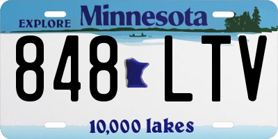 MN license plate 848LTV
