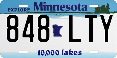MN license plate 848LTY