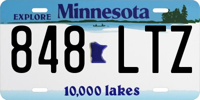 MN license plate 848LTZ
