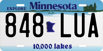 MN license plate 848LUA