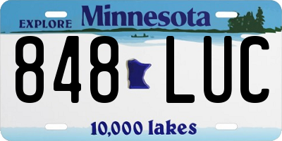 MN license plate 848LUC