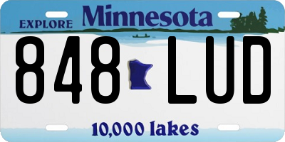 MN license plate 848LUD