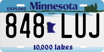 MN license plate 848LUJ