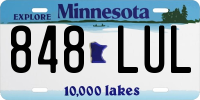 MN license plate 848LUL