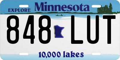 MN license plate 848LUT